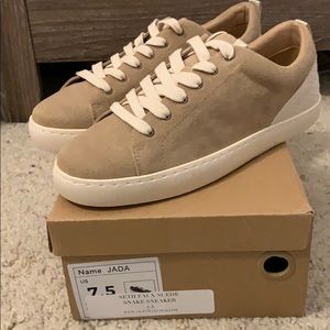 White Raven Seth Faux Suede Snake Sneaker 7.5/8.5